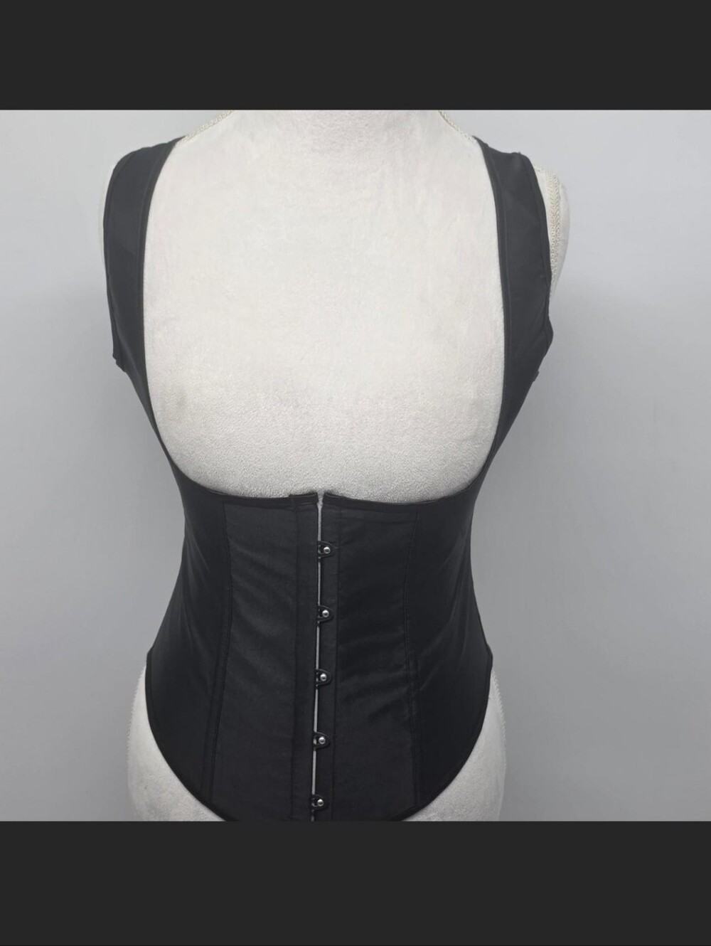 Black Corset-Style Tank Top